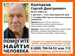 Пенсионер, нуждающийся в медицинской помощи, пропал в Сочи