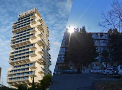 Обломки БПЛА упали на пятиэтажку и здание санатория в Сочи