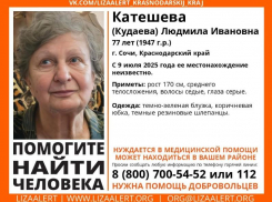 В Сочи пропала пенсионерка, нуждающаяся в медицинской помощи