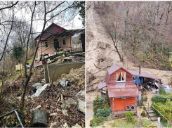 Оползень сошёл на жилые дома в двух поселках Сочи