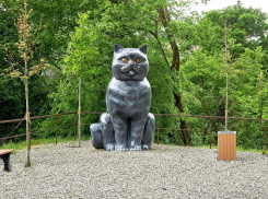 Трехметровая фигура кота из сказки Пушкина появилась в парке Сочи