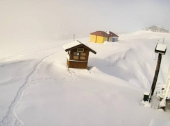 За ночь в горном кластере Сочи выпало 20 сантиметров снега