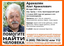 Две недели назад в Сочи пропал 82-летний Азат Аракелян