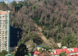 Очередной оползень угрожает жилым домам в Сочи