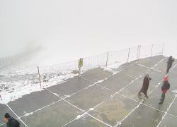 Со снегопада начался зимний сезон в горах Сочи