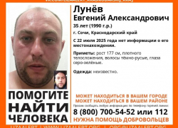 35-летний мужчина пропал в Сочи