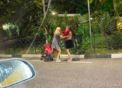 Голая девушка с детской коляской гуляла по центру Сочи