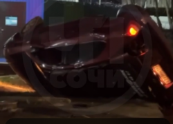 Любитель водки перевернулся, скрываясь от полиции Сочи