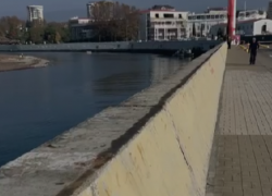 Солидолом измазали парапет в морпорту Сочи