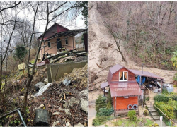 Оползень сошёл на жилые дома в двух поселках Сочи