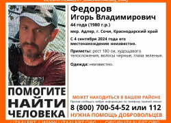 В Сочи почти три недели ищут без вести пропавшего Игоря Федотова 