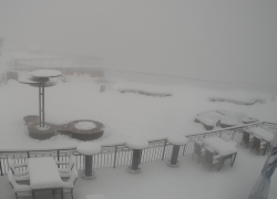 Сугробы и ливневый снег: зима неожиданно пришла на курорты Сочи