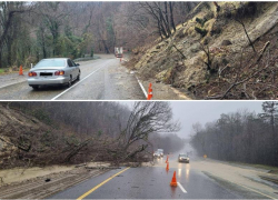 На трассе «Джубга-Сочи» в двух местах сошёл селевой поток