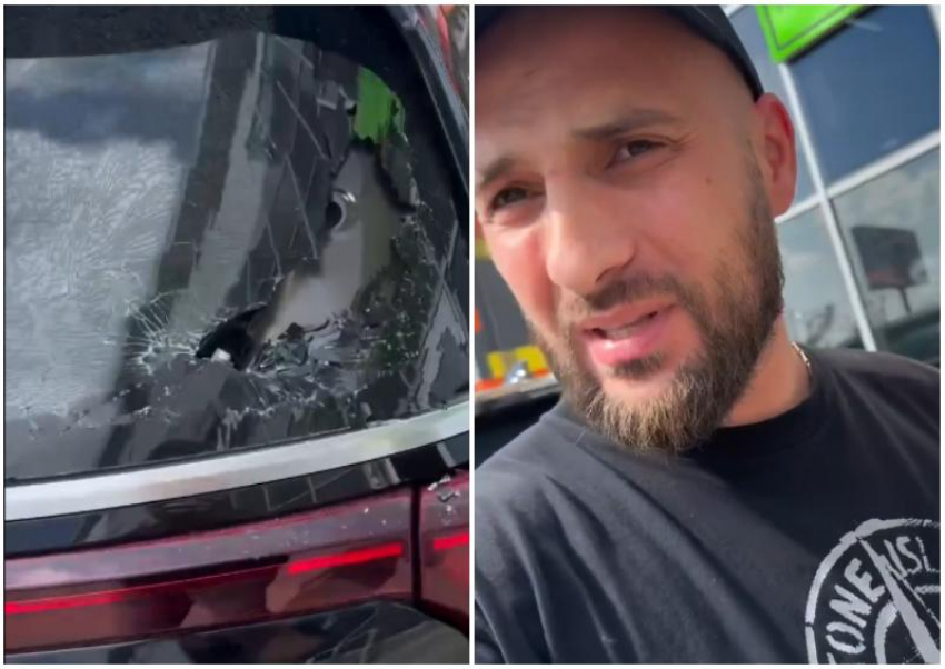 «Кахе» разбили стекло машины за парковку в Сочи