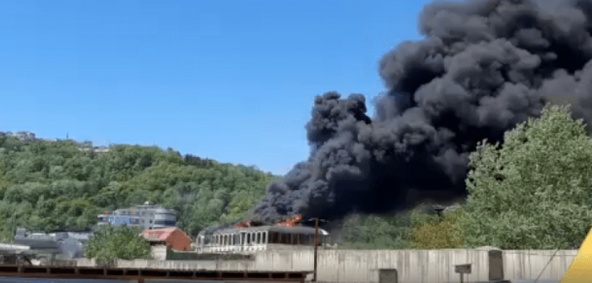 Крупный пожар в Сочи
