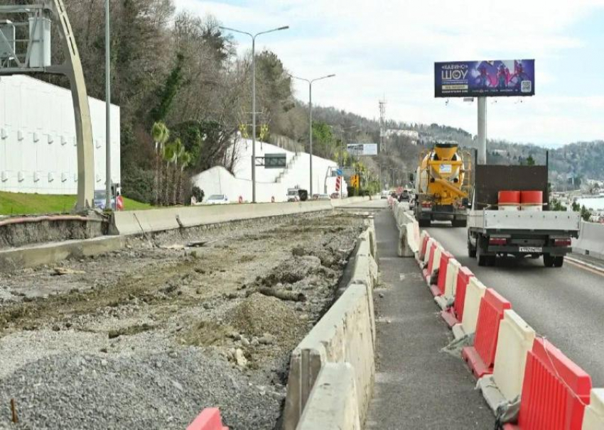 Стало известно, когда закончится масштабный ремонт на участке федеральной трассы в Сочи
