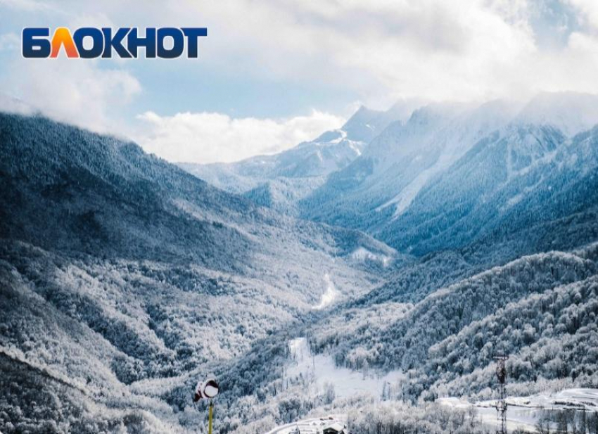 Сугробы в горах Сочи выросли до 55 сантиметров