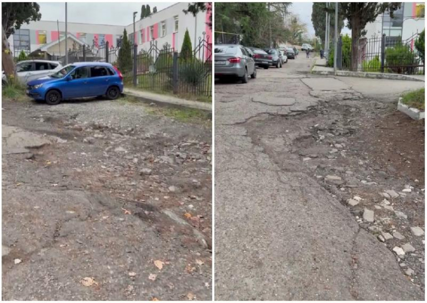 «Дороги, как до войны»: горожанка показала ямы, окружающие медицинские учреждения Сочи