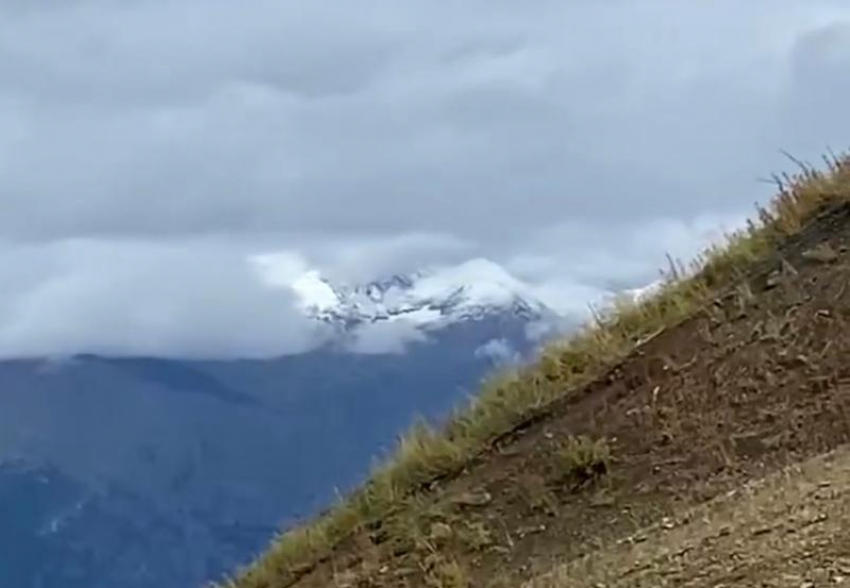 В горах Сочи выпал первый снег