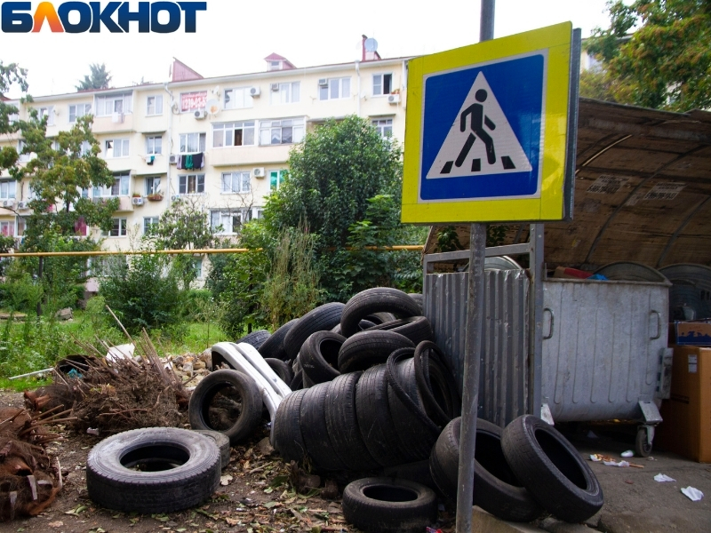 мусор в Адлерском районе города Сочи 