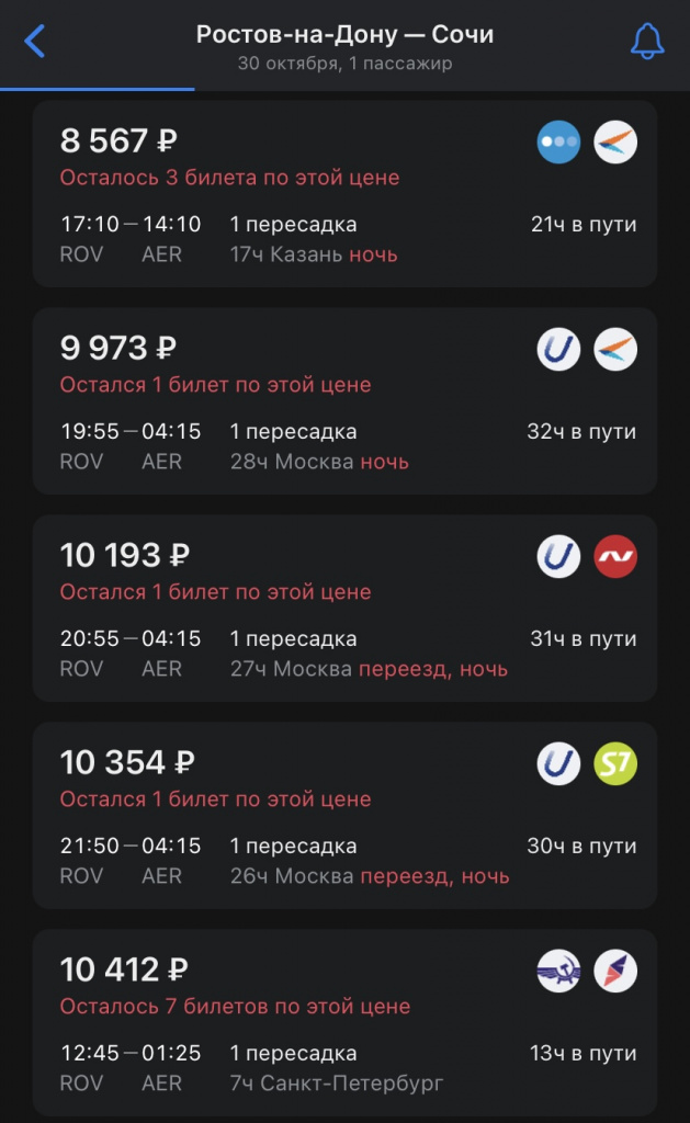 Цена на билеты в Сочи Краснодарский край 
